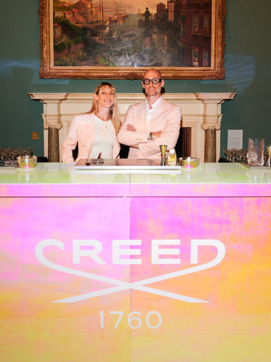 Philoxenia Events luxury cocktail bar setup for Creed brand activation at the Royal Academy in London